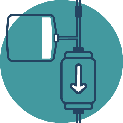 Icon of illustration of PUPSIT assembly on a teal circle